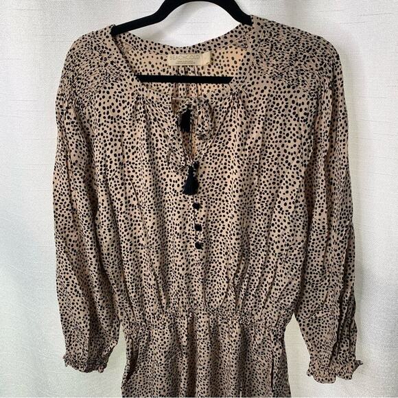 Anthropologie BeachGold polka dot romper size medium blogger favorite Chelsea‎ - Picture 3 of 8